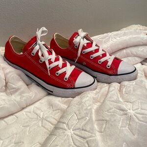 Red Converse Youth size 3